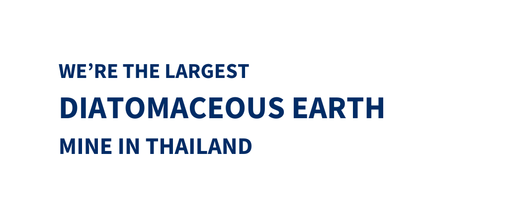 We re THE Largest DIATOMACEOUS earth Mine In Thailand